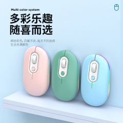 新款无线鼠标适用于华为苹果小米可充电静音蓝牙双模无线鼠标随机发货